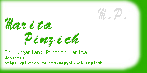 marita pinzich business card